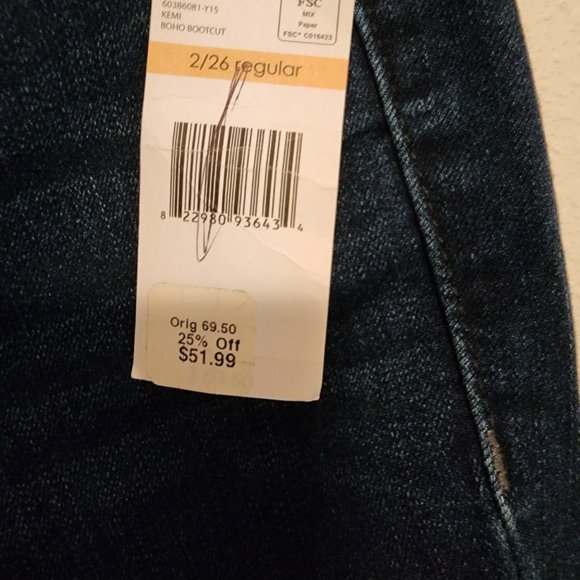 America Blues vintage, size 2Rx26, womens Jeans Dark Blue - Picture 3 of 9